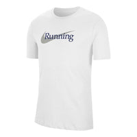 Nike Running Logo Printing Sports Short Sleeve White CW0946-100