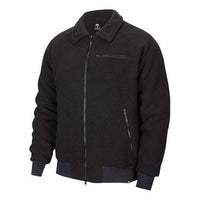 Nike Solid Color Stand Collar Casual Sports Fleece Lined Jacket Black CK5286-010