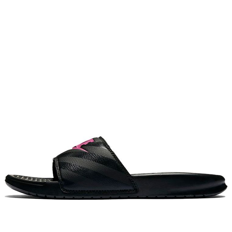 (WMNS) Nike Benassi JDI 'Black Vivid Pink' 343881-061