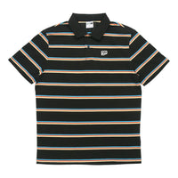 PUMA Downtown Stripe Polo Tee Shirt 'Black' 599781-01