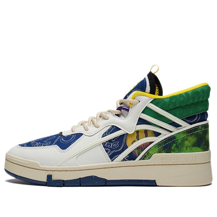 Li-Ning Superwave Mid 'White Green Blue' AGCS283-1