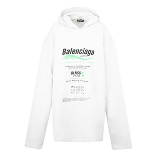 Balenciaga Dry Cleaning Boxy Hoodie 'White' 661711TKVF99085