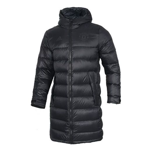 adidas Stay Warm Solid Color Soccer/Football hooded down Jacket Black FU1316