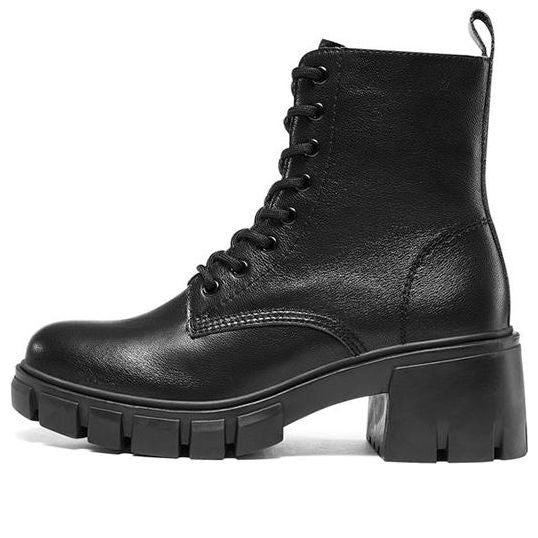 (WMNS) Skechers Top Notch Martin Boots 'Black' 167341-BBK