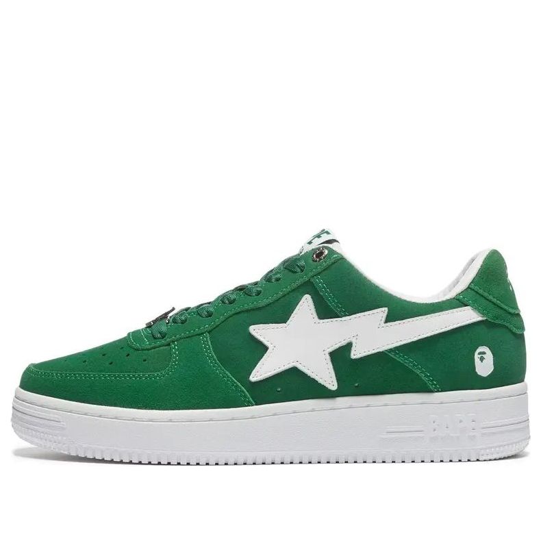 A BATHING APE Bape Sta Suede 'Green White' BAPESTA-SUEDE-PACK-GREEN