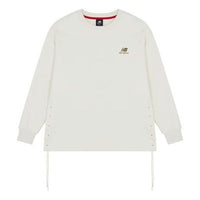 (WMNS) New Balance Lacing Details Long Sleeve Top 'White' AWT21301-IV