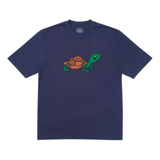 PALACE Purtle Navy animal Turtle Cartoon Short Sleeve Unisex Dark Blue P16TS063