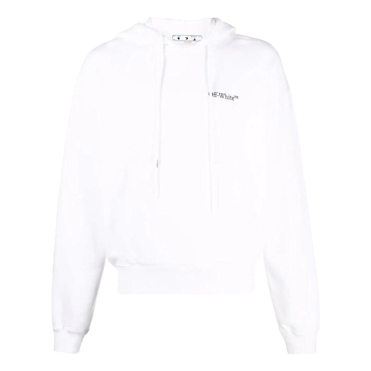 Men's Off-White Printing Hooded Long Sleeves White OMBB037S22FLE0070110
