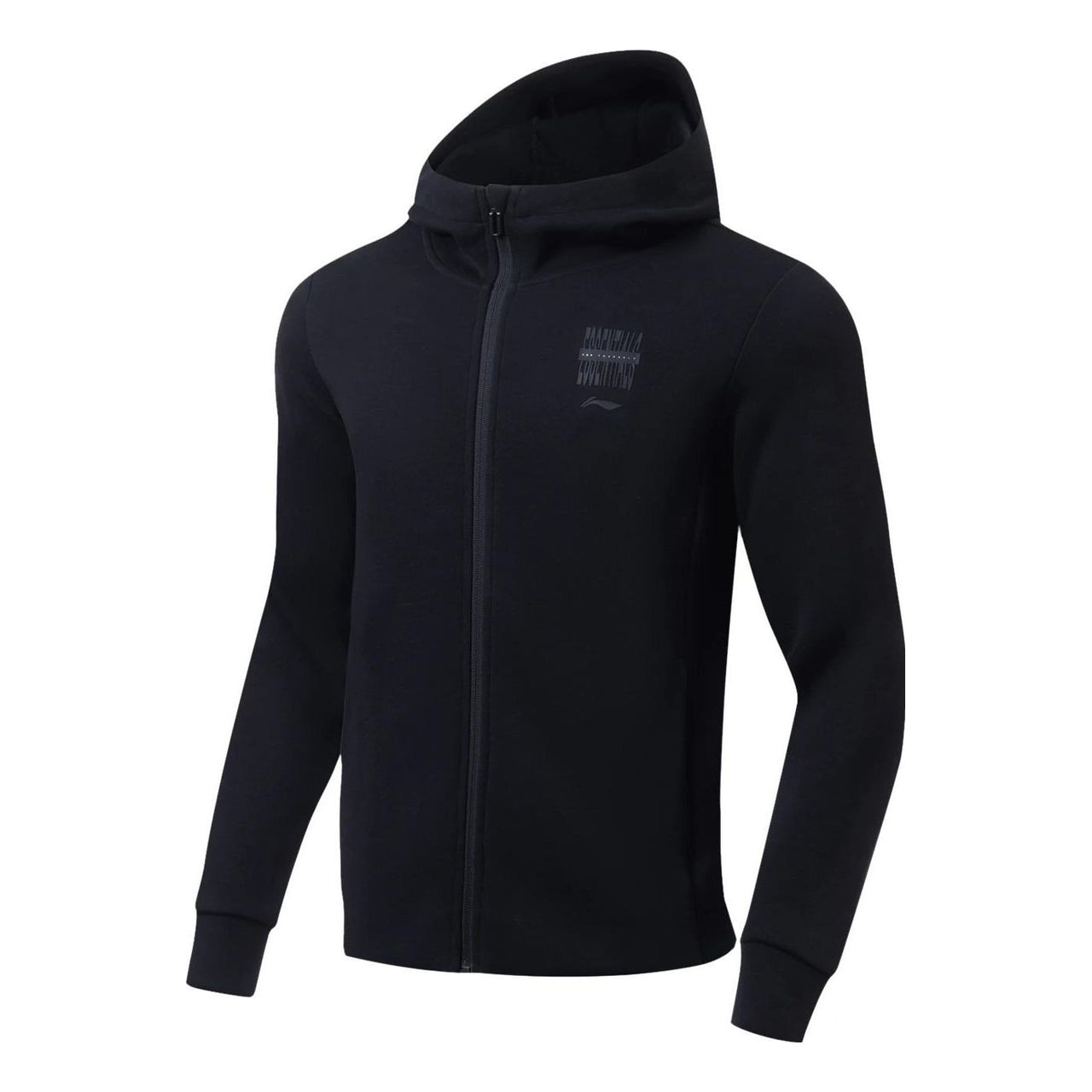 Li-Ning Logo Training Regular Fit Hooded Jacket 'Black' AWDT113-1