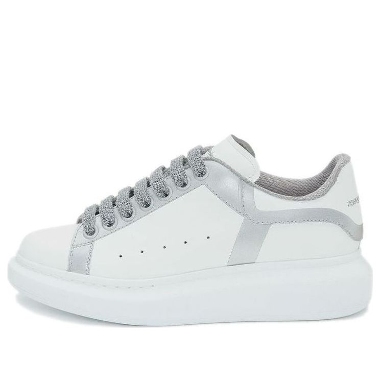 (WMNS) Alexander McQueen Oversized Sneakers 'White Silver' 657559WIA4H9071