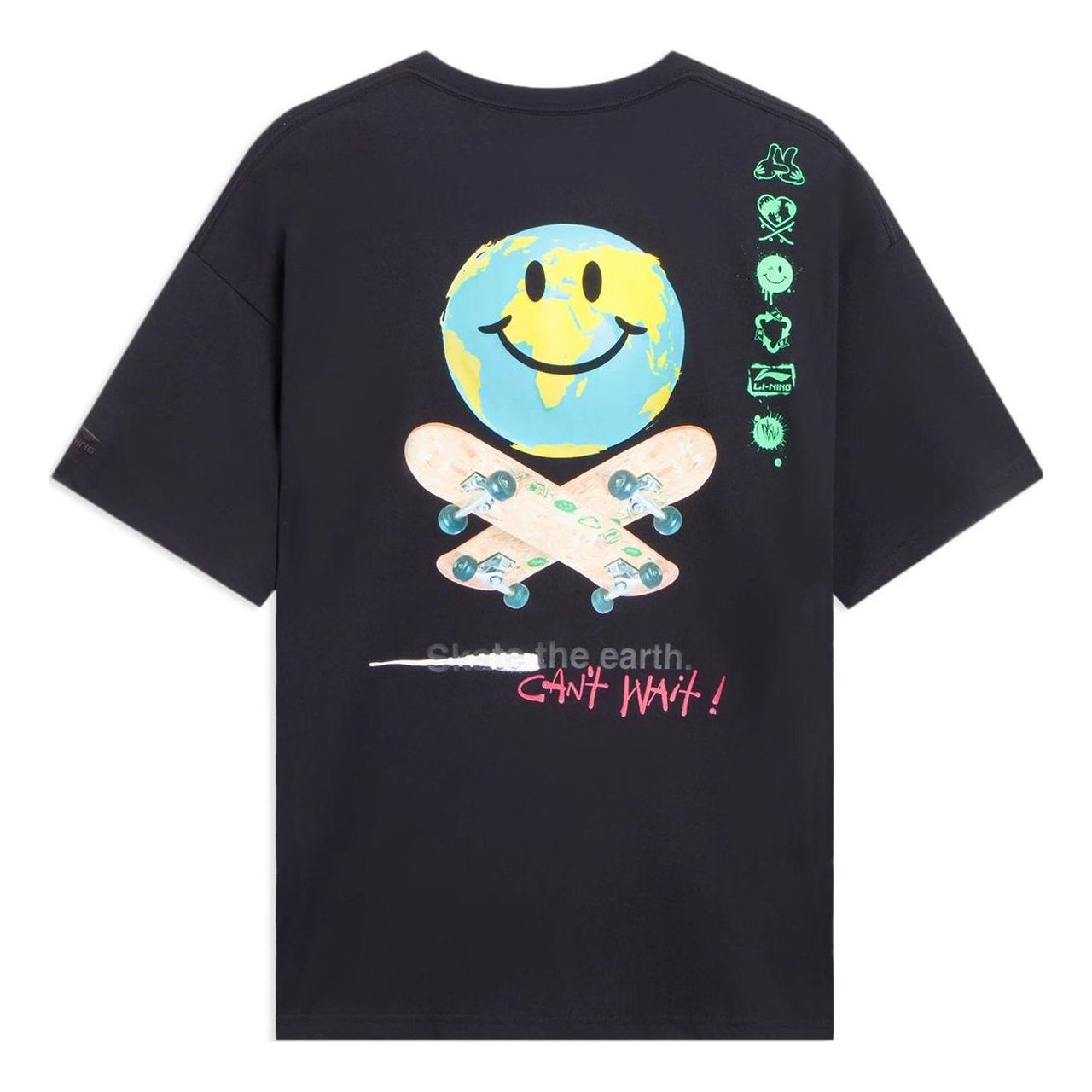 Li-Ning x Og_Slick Earth Graphic T-shirt 'Black' AHSS299-1
