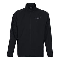 Men's Nike Running Training Casual Sports Woven Jacket Autumn Black CZ4353-010