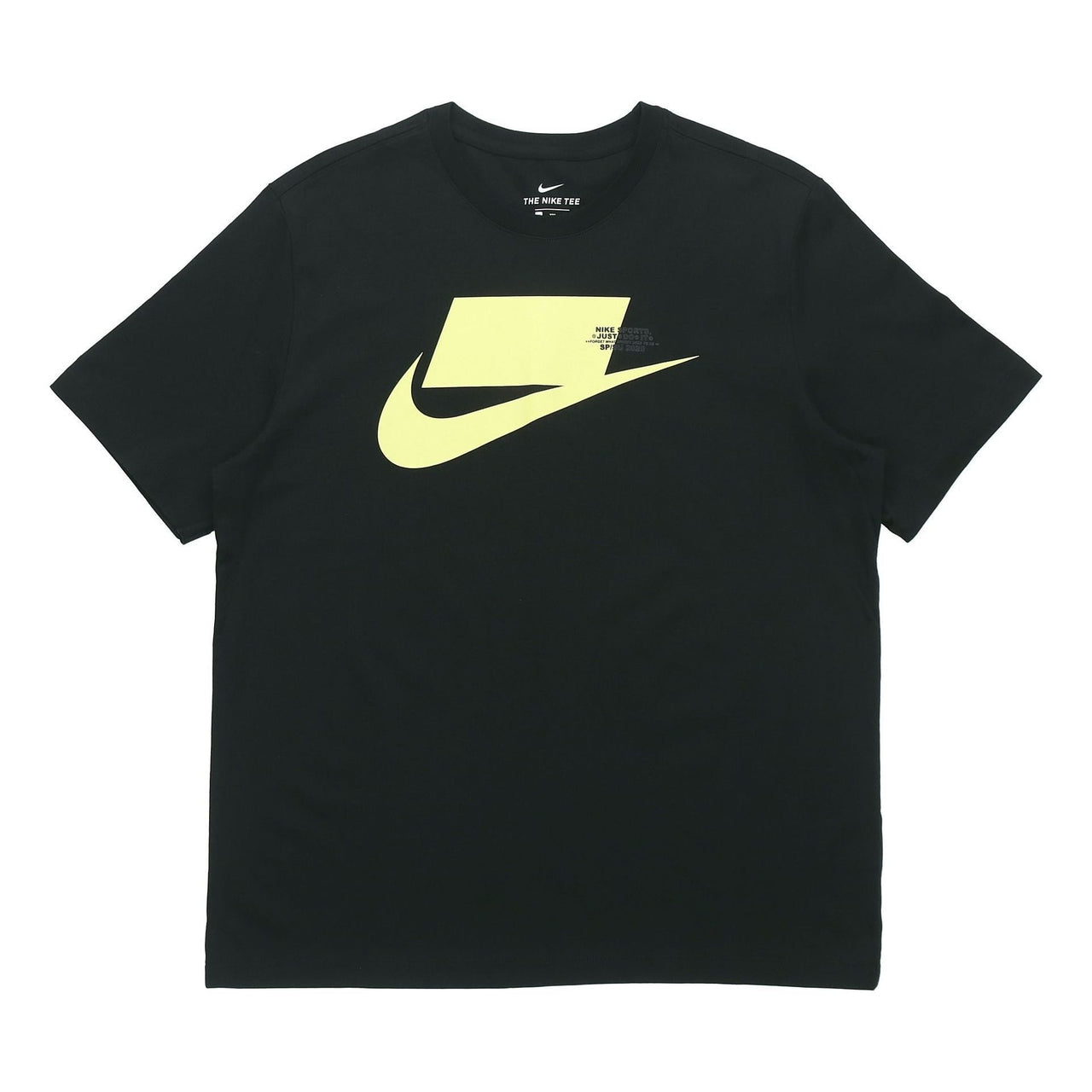 Nike Sportswear Chest Large Printing Short Sleeve Black Yellow Blackyellow CK2227-013
