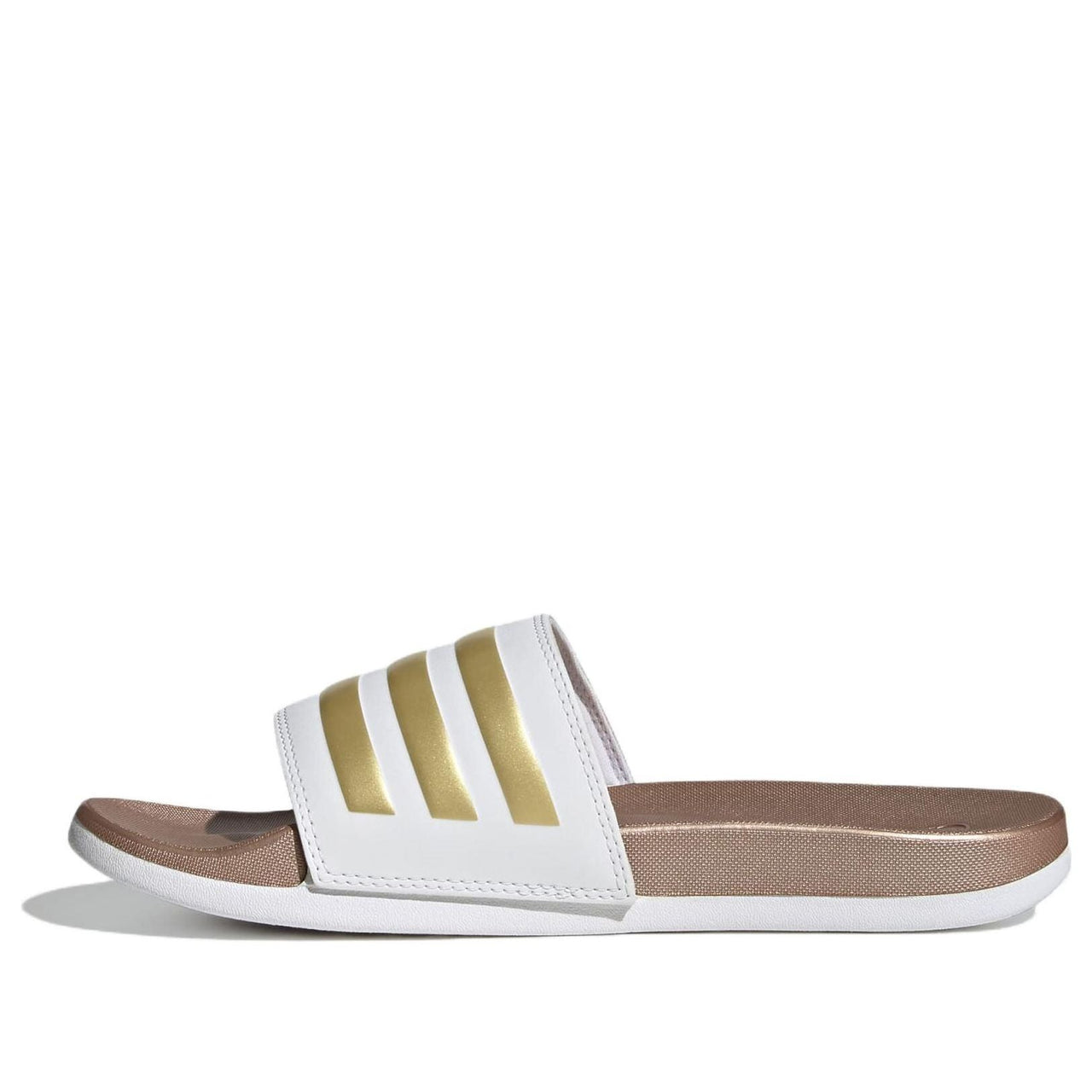 (WMNS) adidas Adilette Comfort Slide 'White Matte Gold' H03618