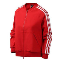 (WMNS) adidas WV BOMBER 3S Sports Jacket Red FK3510