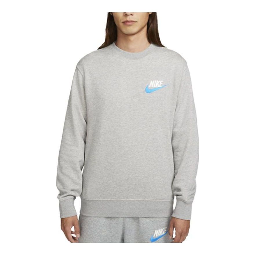 Nike Club French Terry Crew Sweatshirt (Asia Sizing) 'Dark Grey' FB7685-063