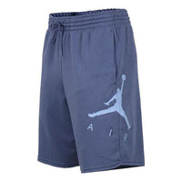 Air Jordan Large Logo Printing Solid Color Casual Sports Lacing Shorts Blue AJ0808-491