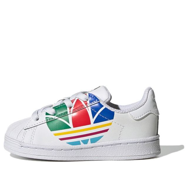 (TD) adidas Superstar Pure K 'Colorful Trefoil - Cloud White' FW4017