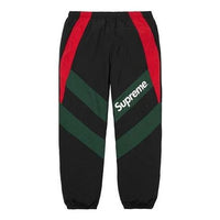 Supreme Paneled Track Pants 'Black Green Red' SUP-SS20-111
