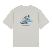 New Balance Graphic Print Tee 'Grey Blue' AMT22387-CFO