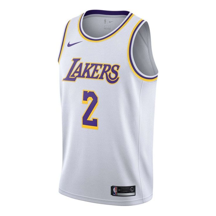 Nike NBA Basketball Jersey/Vest Los Angeles Lakers Lonzo Ball 2 White AA7101-100