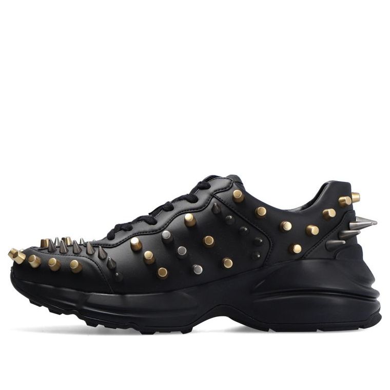 Gucci Rhyton Studded Low Top Sneakers 'Black Gold' 659186-2SH10-1000