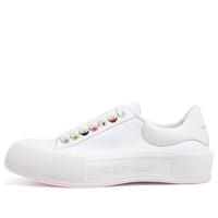(WMNS) Alexander McQueen Deck Skate Plimsoll Lace Up 'White Multiclor' 654593W4MVR9548