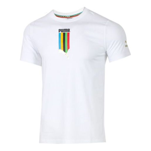 PUMA TFS Graphic Tee Living Series Sports Short Sleeve White 599997-52