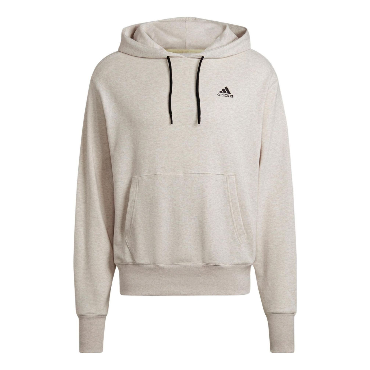 Men's adidas Botandye Logo Micro Mark Solid Color Hooded Casual Pullover Gray H65782