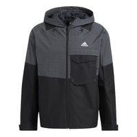 adidas Th Vis Wvjkt Hooded Jacket 'Brown White' HN9041