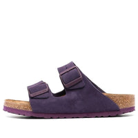 Birkenstock Arizona Soft Footbed Suede Leather Narrow Fit Sandals 'Wine' 1021265