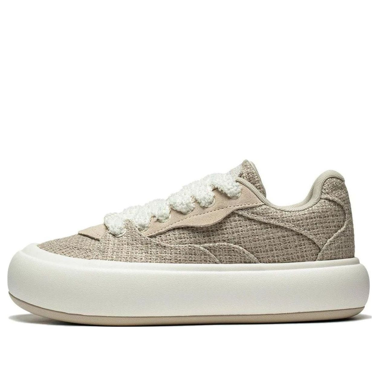 (WMNS) Li-Ning Puff Platform Skate Shoes 'Light Brown' AZGT092-2