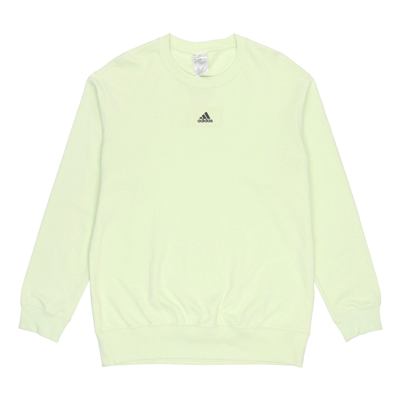 Men's adidas Fv Swt Cotton Sports Round Neck Pullover Acid Green HE4352