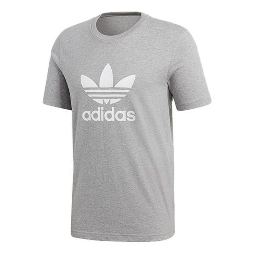 adidas originals Chest Logo Sports Short Sleeve Gray CY4574