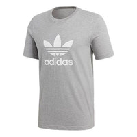 adidas originals Chest Logo Sports Short Sleeve Gray CY4574