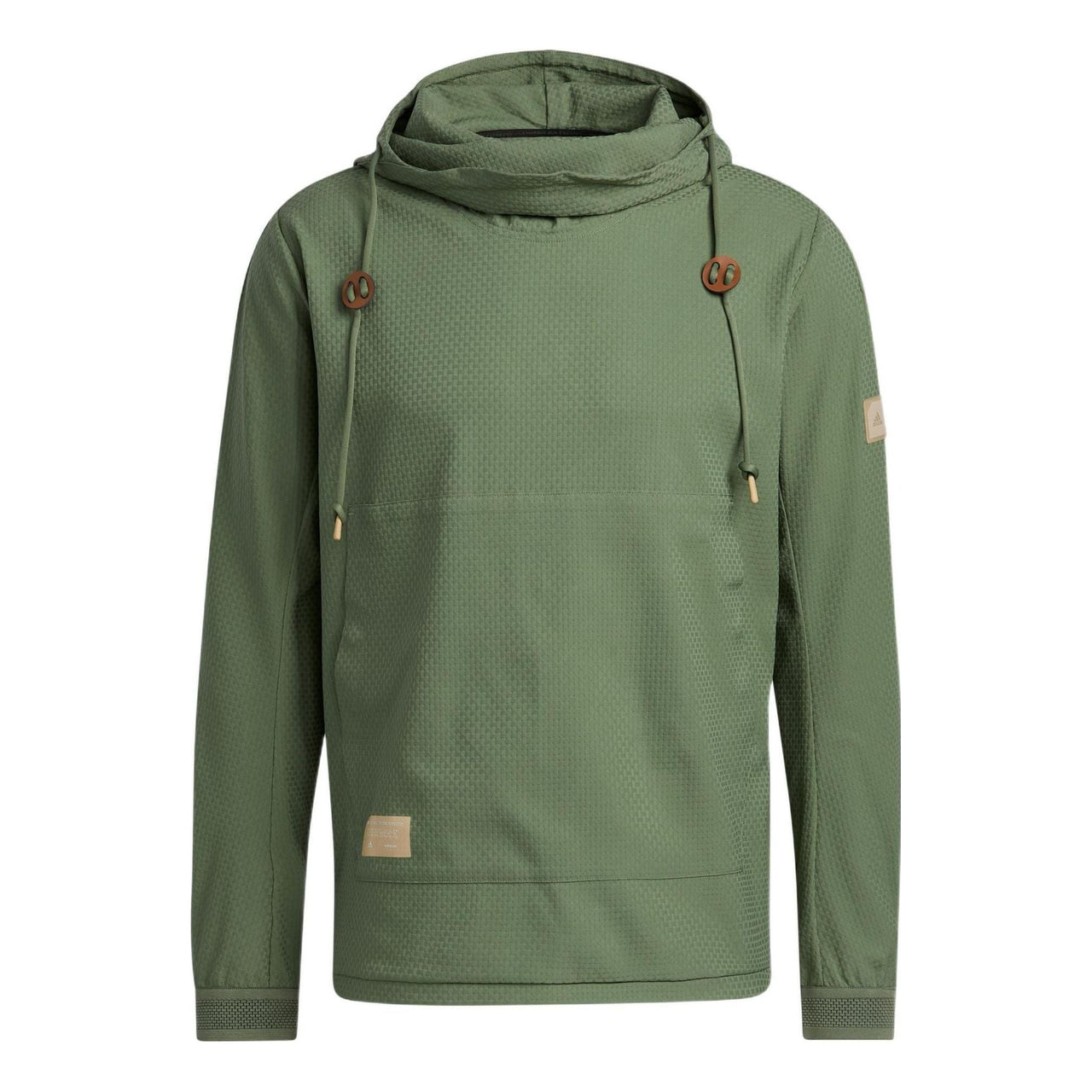 Men's adidas Solid Color Logo Long Sleeves Pullover Green HN0635