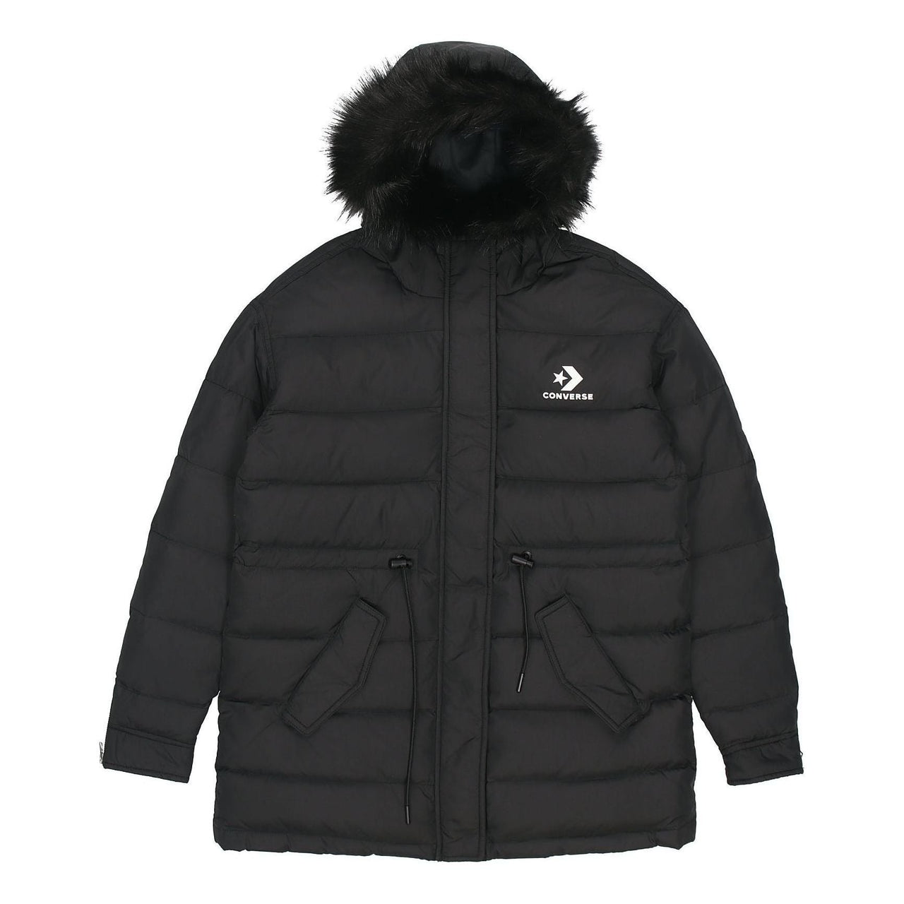 (WMNS) Converse Long Down Jacket 'Black' 10007727-A03