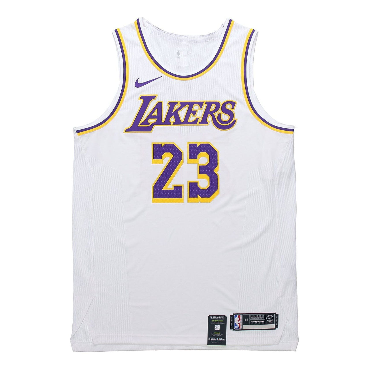 Nike NBA Lakers LeBron James VaporKnit Jersey 'White' AT4709-102