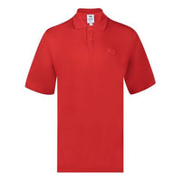 Men's Y-3 Logo Short Sleeve Polo Shirt Red GV4249