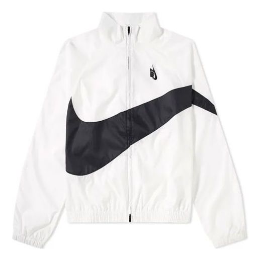 Nike Lab Heritage Jacket White Black BIG SWOOSH 'Black White' AA1569-100
