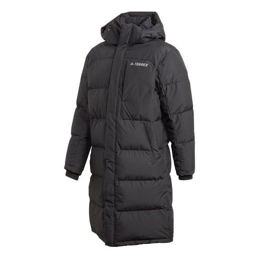 adidas Outdoor Casual Sports hooded down Jacket Couple Style Black GE9877
