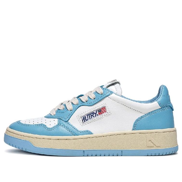 Autry Medalist Leather Low 'White Light Blue' AULM-WB08