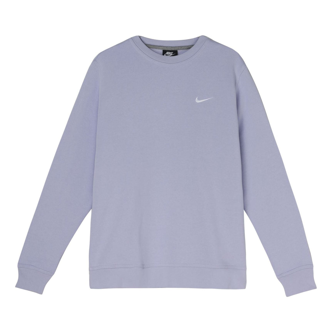 Men's Nike Solid Color Chest Brand Logo Printing Embroidered Round Neck Pullover Autumn Light Purple 916609-539