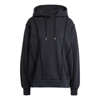 (WMNS) adidas originals Distressed Hoodie Asia Sizing 'Black' IY9025