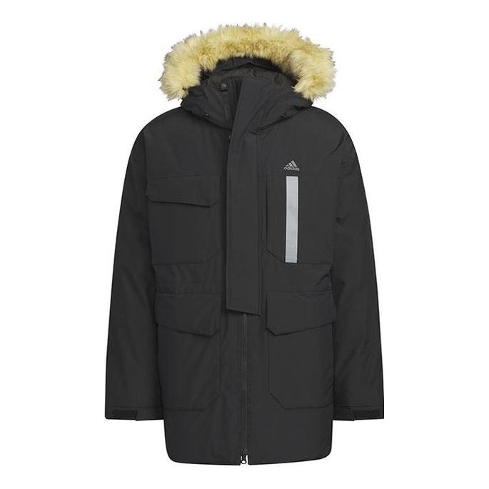 adidas Furry Down Parka 'Black' IS0366