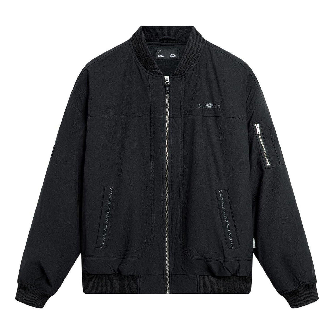 Li-Ning Chinese Culture Logo Bomber Jacket 'Black' AJMT095-2