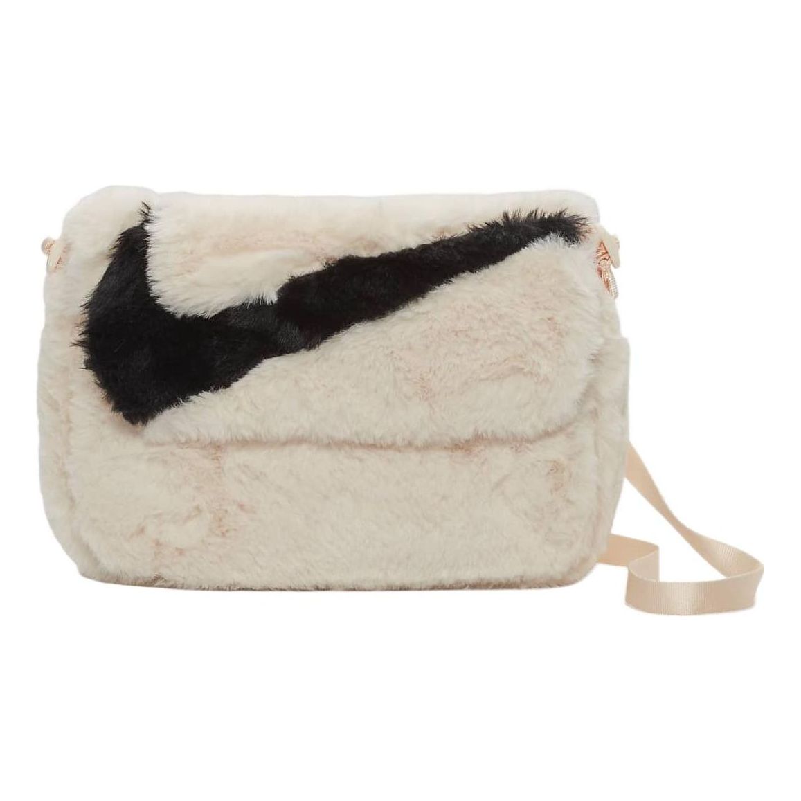 Nike Sportswear Futura 365 Faux Fur Crossbody Bag 1L 'Guava Ice Black' FB3048-838