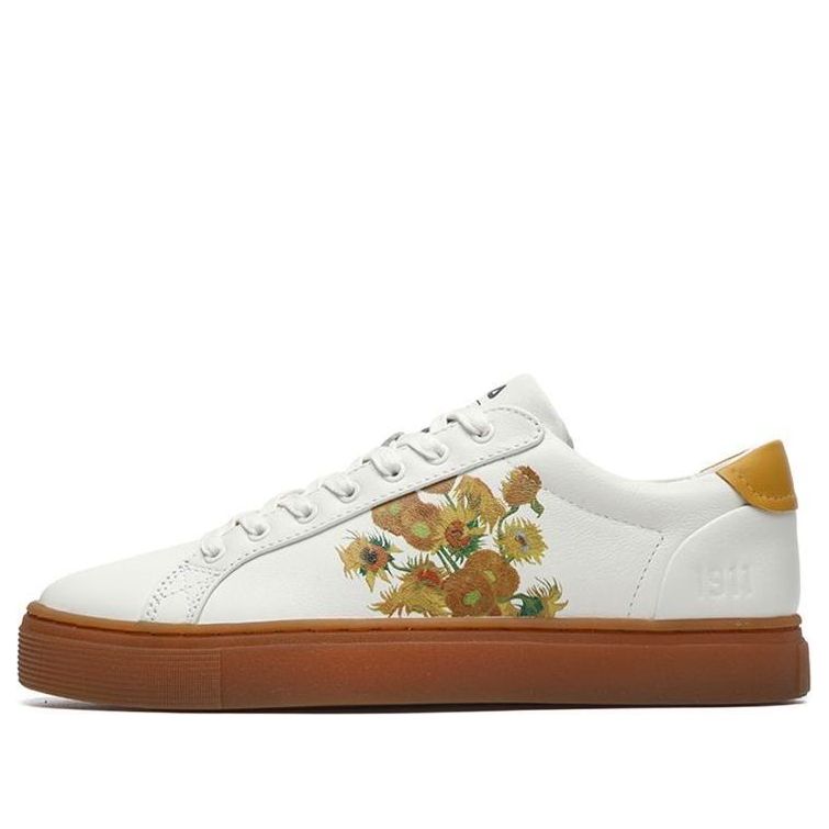 (WMNS) FILA Low-Top Sneakers White/Coffee F12W216209FBA