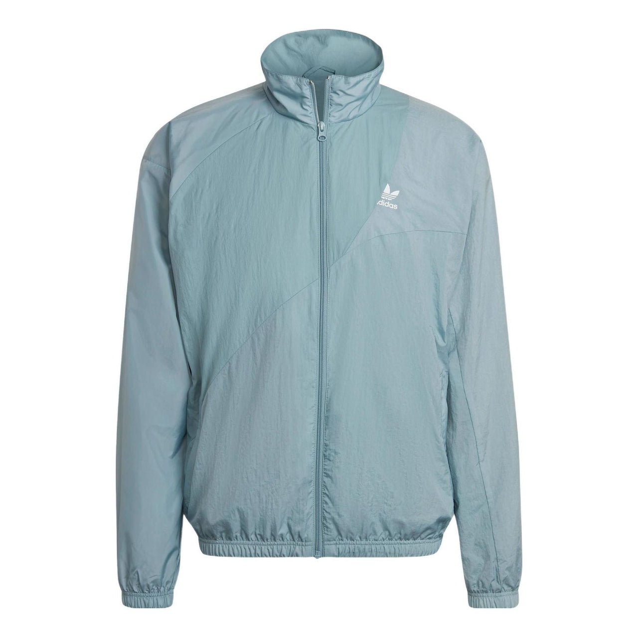 adidas originals Sports Splicing Solid Color Stand Collar Jacket Light Blue HC4511