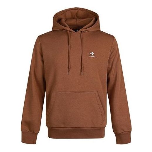Converse Embroidered Star Chevron Pullover Hoodie 'Brown' 10019923-A09